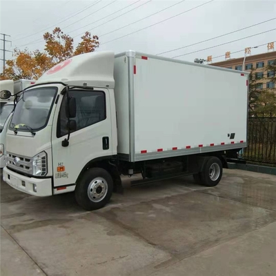 鎮(zhèn)江藍牌4米2水產(chǎn)品鮮活運輸冷藏車整車配置價格表